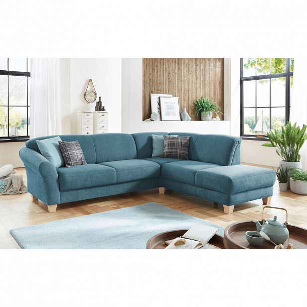 Sit & More ROHOVÁ SEDAČKA, textil, petrolej