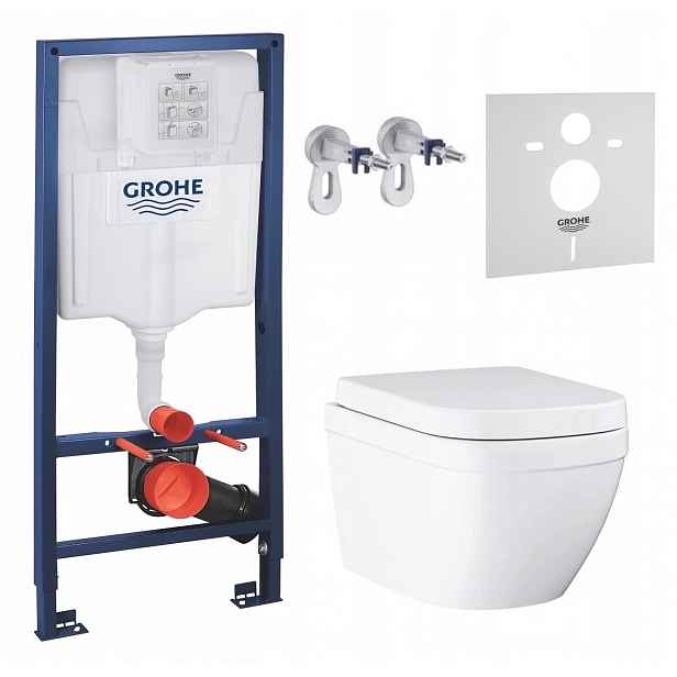 7v1 Wc Podomítkový Set, Stelaz s Wc Mísou Grohe Euro Ceramic
