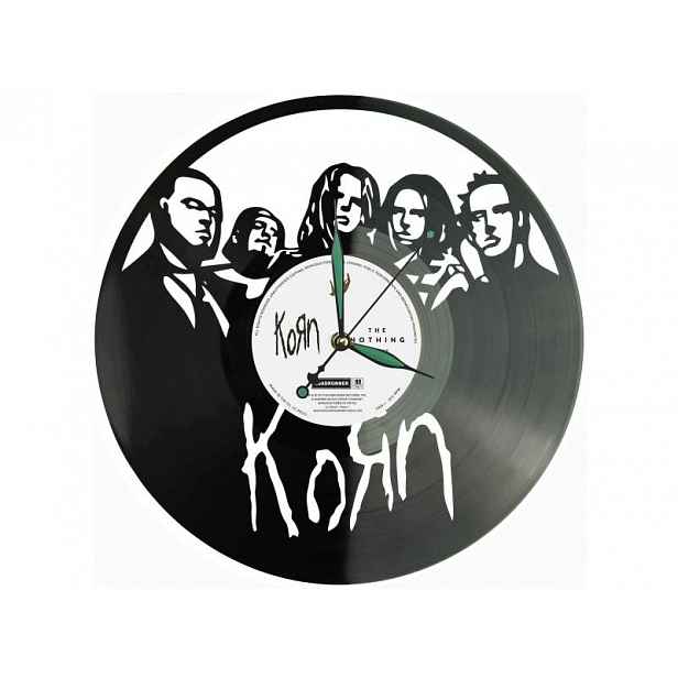 Korn Dárek Vinyl Nástěnné hodiny Vinylová deska Unikátní dekorace Pro