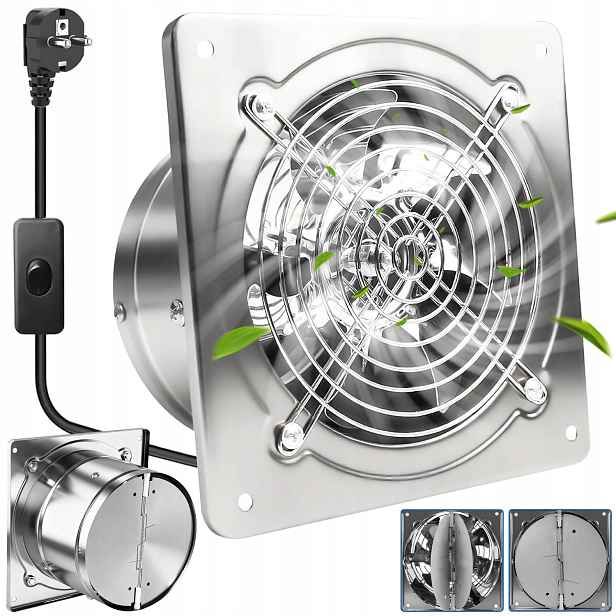 Průmyslový Odsávací Ventilátor 150 MM Do Kuchyně, Koupelny, Sklepa, Garáže