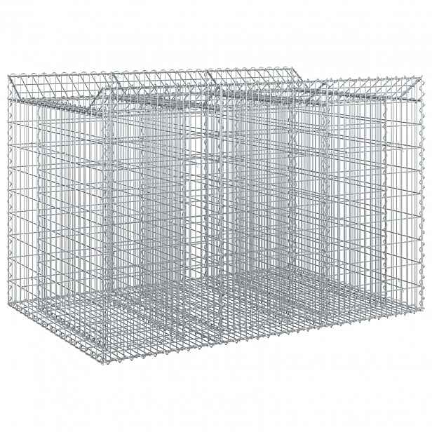 vidaXL Gabionový vyvýšený záhon 2 ks 150 x 100 x 100 cm Stříbrná