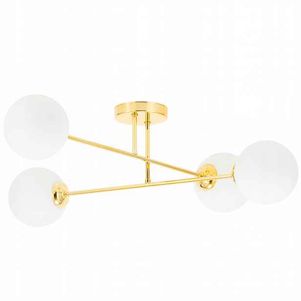 Závěsná stropní lampa Zlatá Bílá Skleněné Koule Loft Moderní do Obývacího pokoje