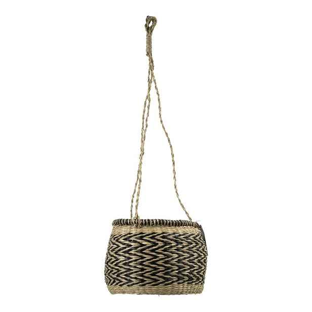 Závěsný květináč z mořské trávy Zigzag -  Ø 20*18cm Mars & More