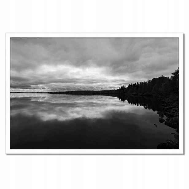 Plakáty v rámu 60x40 Jezero Laponsko Finsko