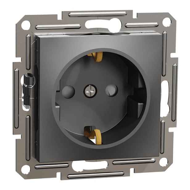 Schneider Electric Asfora zásuvka schuko 250v 16a, clonky, antracit EPH2900271