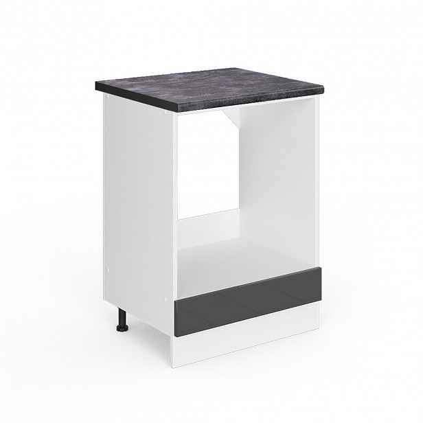 Vicco SKŘÍŇKA NA VESTAVĚNOU TROUBU R-Line Antracitový vysoký lesk 60 cm , PD Antracit