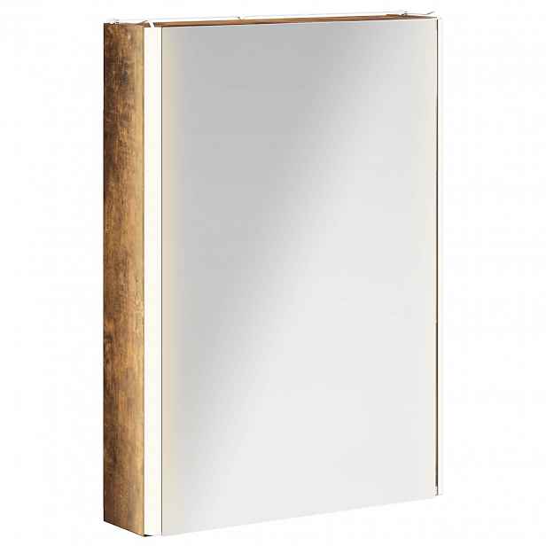 vidaXL Koupelnová zrcadlová skříň Kouřový dub 43 x 11,5 x 60,5 cm