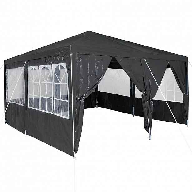 vidaXL Party Stan 400 x 400 x 266 cm Antracitová Polyethylen