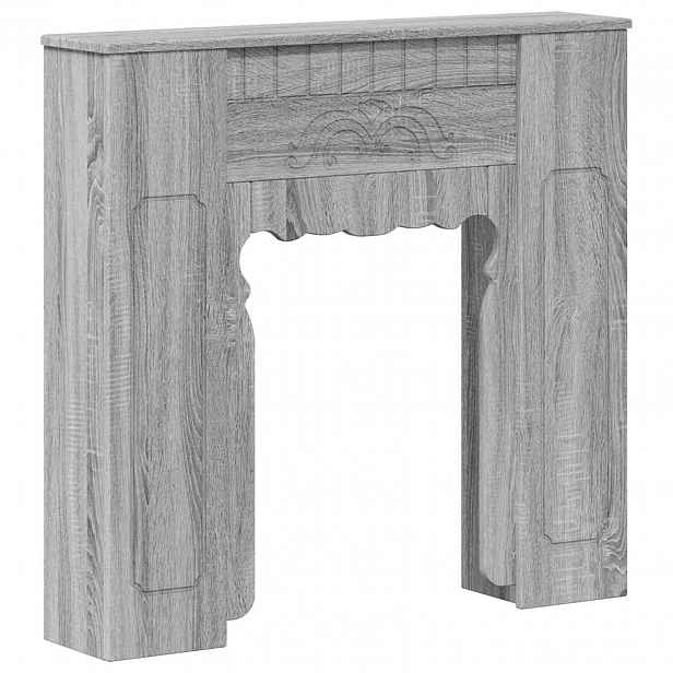 vidaXL Rám krbu Šedý Sonoma 93 x 20 x 89 cm Kompozitní dřevo