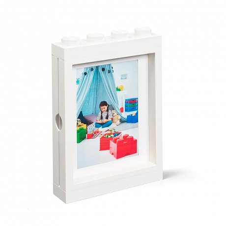 Bílý rámeček na fotku LEGO®, 19,3 x 4,7 cm