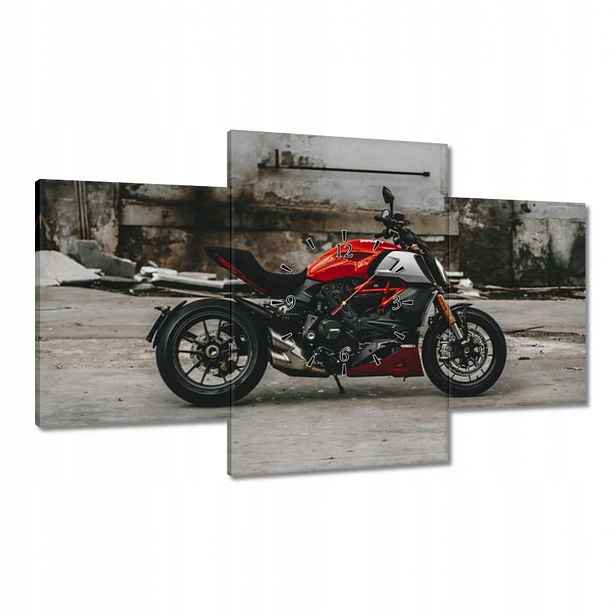 Hodiny 100x60 Červené Ducati Motocykl