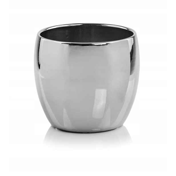 Keramický Obal Květináč Koule 20 cm Stříbrný