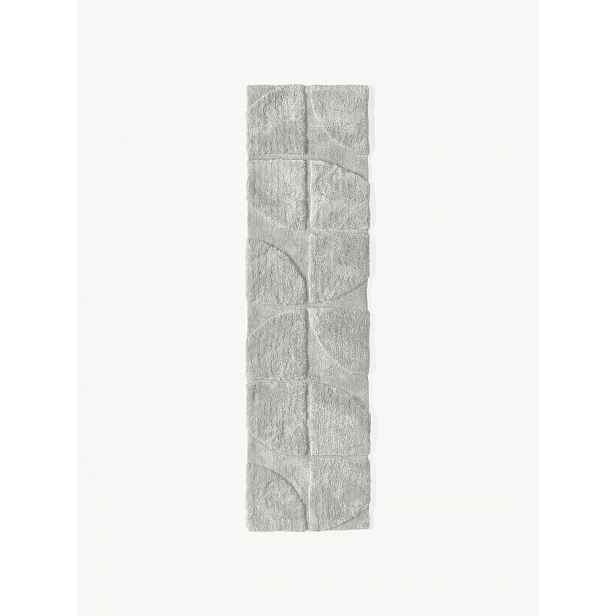 Nadýchaný koberec běhoun s dlouhým vlasem a konvexní strukturou West... Jade 80x300 cm