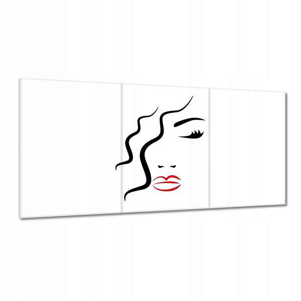 Obrazy 120x60 Žena Červené rty