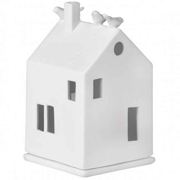 Räder Bílý porcelánový svícen DOMEČEK BIRDHOUSE