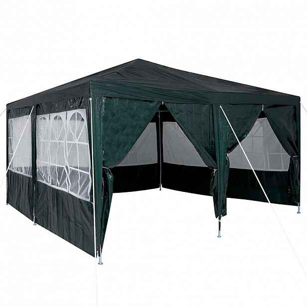 vidaXL Party Stan 400 x 400 x 266 cm Zelená Polyethylen