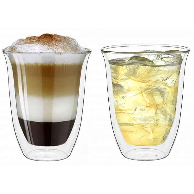 Lux Značkové 2x Sklenice Dvojitá Termostěna Nafukovací Sklo 400 ml Cr