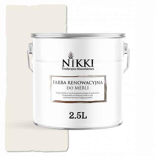 Barva pro renovaci nábytku z Mdf dřeva, ozdobná, odolná, 2,5 l, matná, alpská bílá
