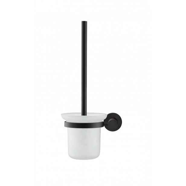 Duravit D-Code - WC štětka nástěnná s držákem, matné sklo/matná černá 0099274600