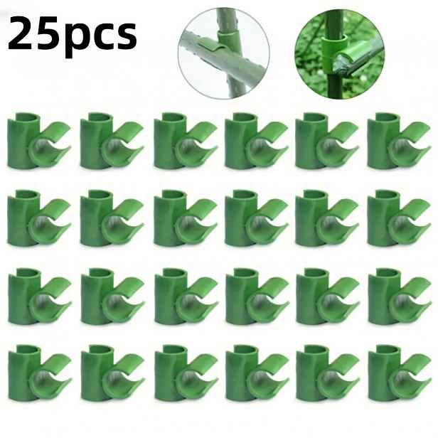 TEMU 25 ks Konektorů pro Podporu Rostlin - 8mm Plastové Křížové Spony pro Popínavé Sloupky, Vysoká Pevnost a Odolnost s Spojovacími Tyčemi, Nejlepší