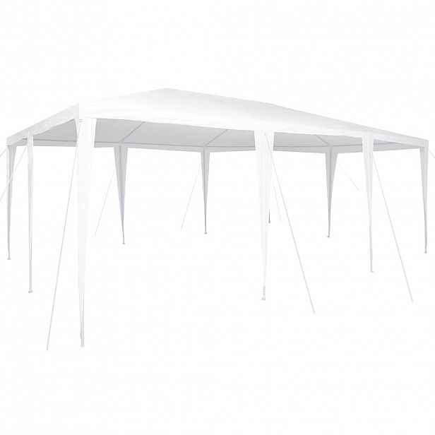 vidaXL Party Stan Bílá 600 x 400 x 266 cm Polyethylen a ocel