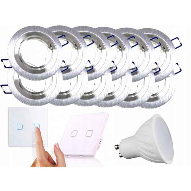 Sada světel Halogen Led 12x Vypínač Žárovky