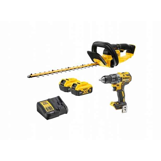 Dewalt DCMHT563DCD Sada nůžek a aku vrtačka 2 x 5 Ah