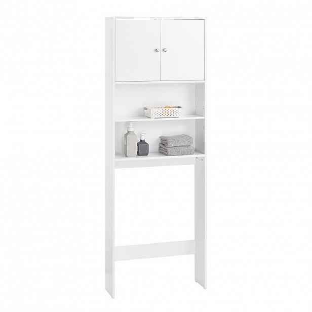 SoBuy VYSOKÁ KOUPELNOVÁ SKŘÍŇKA se 2 dveřmi Bílá 65x20x182cm Minimalistický