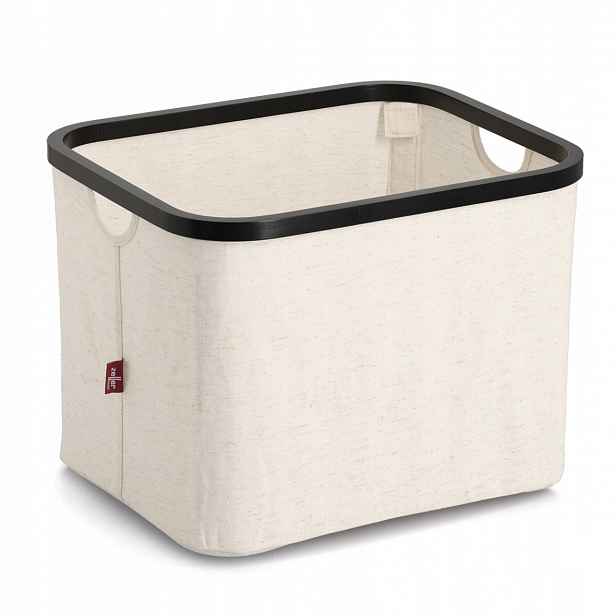 Textilní Organizér Na Skladování, Krémový, Polyester, Bambus, Výška 30 CM