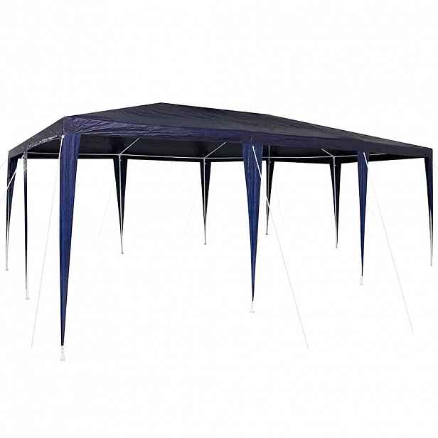 vidaXL Party Stan Modrá 600 x 400 x 266 cm Polyethylen a ocel