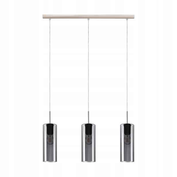 Závěsná lampa se skleněnými stínidly tmavé sklo 3 x E27 Eglo Selvino
