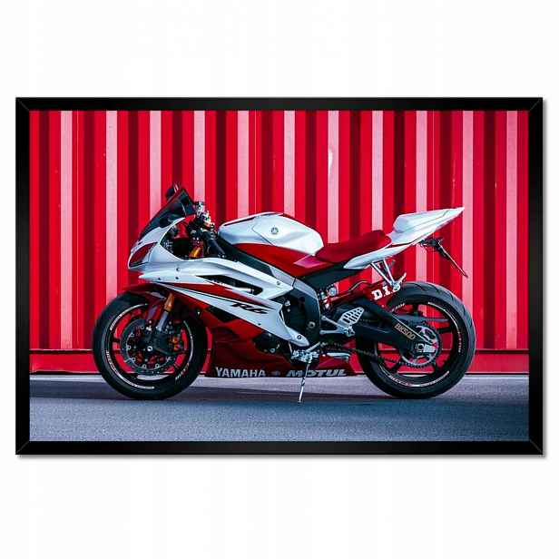 Plakáty v rámu 60x40 Bílo-červená Yamaha