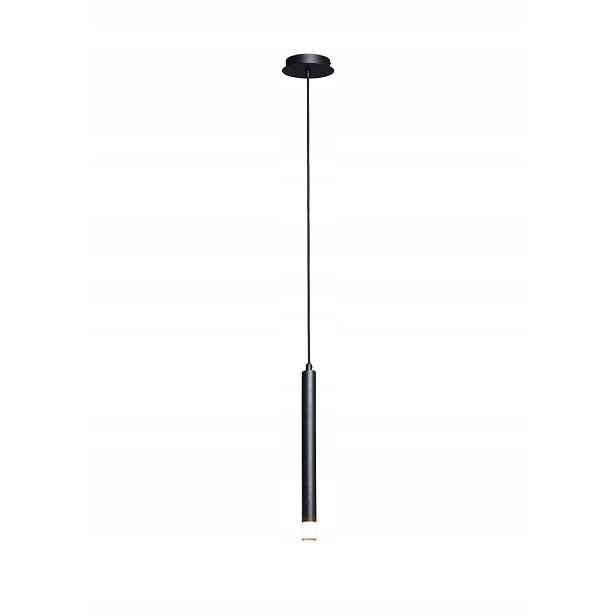 Závěsná lampa Rabalux Ramira černá tuba G9 nad kuchyňským ostrůvkem
