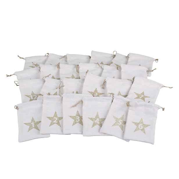 Adventní kalendář - 24ks pytlíčků - 9,5*14,5 cm Chic Antique
