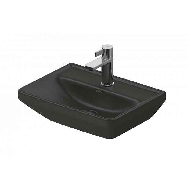 Duravit D-Neo - Umývátko 45x34 cm, bez přepadu, otvor pro baterii, antracit 0738451341