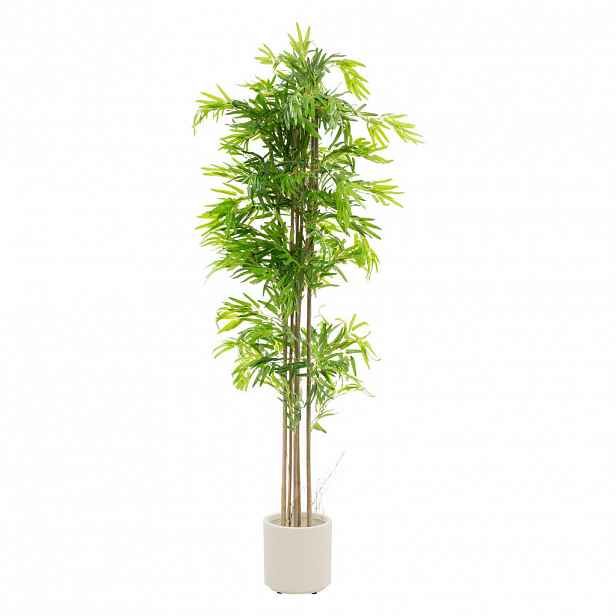 ML-DESIGN UMĚLÝ BAMBUS 210 cm s kmenem z pravého dřeva
