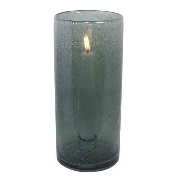 Zelený skleněný svícen na úzkou svíčku Elvira green - Ø 10*22 cm Strömshaga