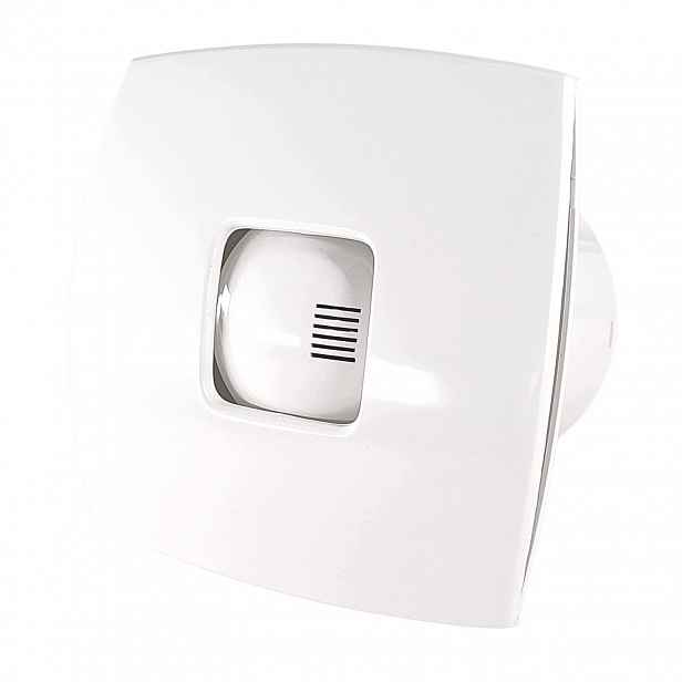 Koupelnový ventilátor Veno 100 Ht Vlhkost Bílý Lesk Montáž bez vrtání