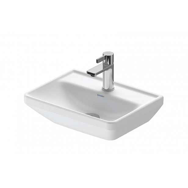 Duravit D-Neo - Umývátko 45x34 cm, bez přepadu, otvor pro baterii, matná bílá 0738453241
