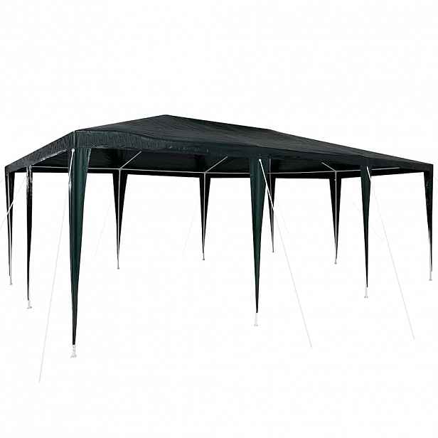 vidaXL Party Stan Zelená 600 x 400 x 266 cm Polyethylen a ocel