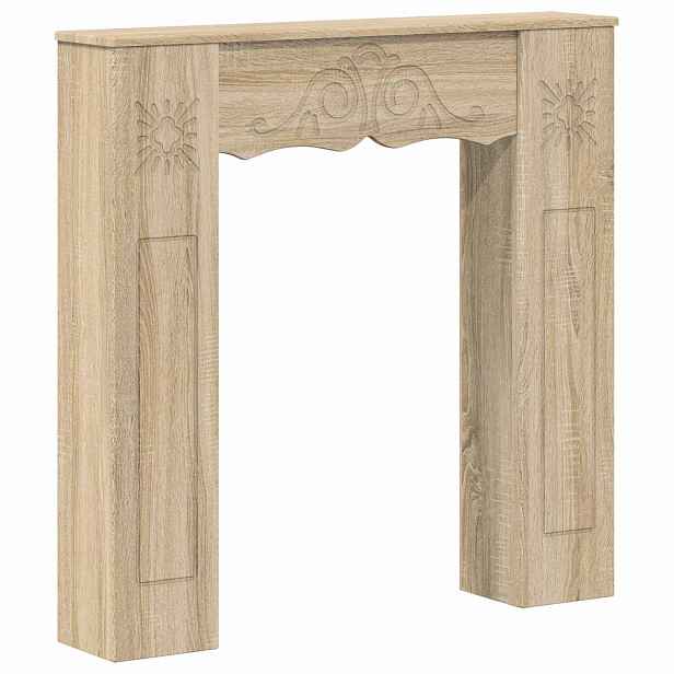 vidaXL Rám krbu Dub sonoma 102 x 20 x 102 cm Kompozitní dřevo