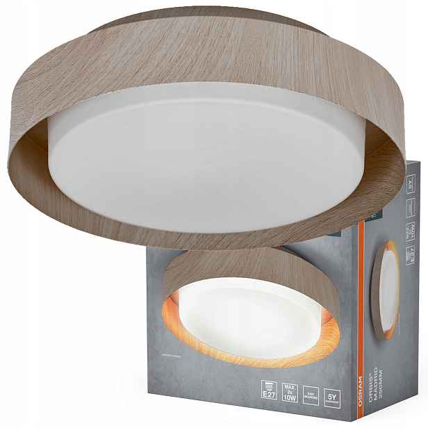 Stropní Svítidlo Led nástěnné svítidlo 2x E27 Hnědý Orbis Osram