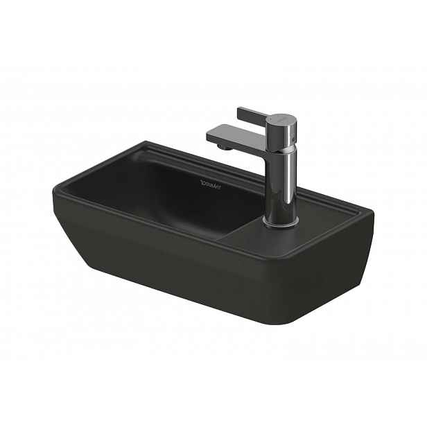 Duravit D-Neo - Umývátko 40x22 cm, bez přepadu, otvor pro baterii vpravo, antracit 0739401341