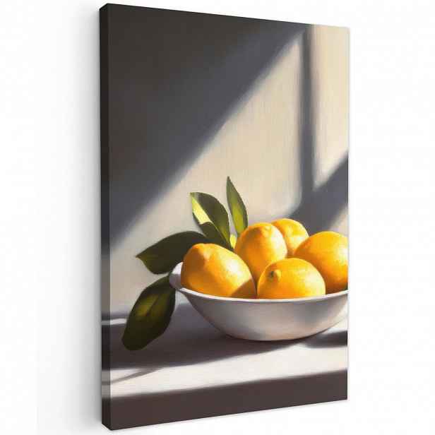 MuchoWow OBRAZ NA PLÁTNĚ Citrony - Zátiší - Žlutá 20x30 cm