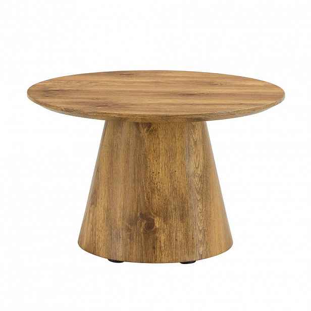 OKWISH KONFERENČNÍ stolek 60/60/35 cm hnědý z MDF s dekorem dřeva
