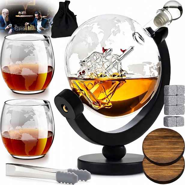 Sada Karafka Deluxe 2 Sklenice Na Whisky Dárek Multifunkční Narozeniny