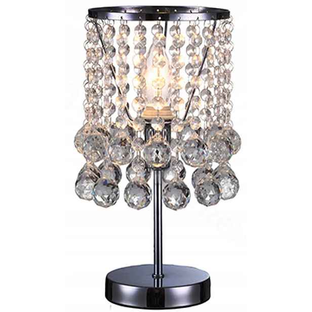 Stolní lampa do kancelářského domu Reality London Crystal, černý chrom