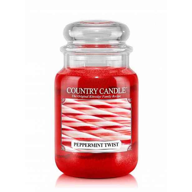Tradiční parafínová svíčka Peppermint Twist Country Candle 1 ks