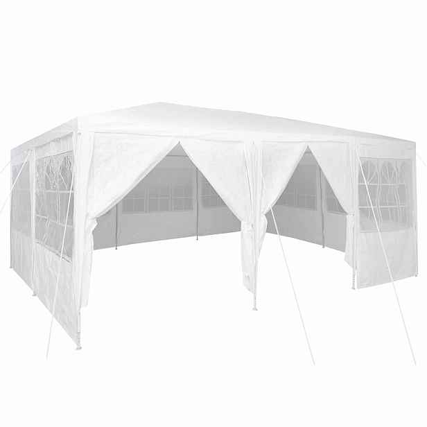 vidaXL Party Stan 600 x 400 x 266 cm Bílá Polyethylen