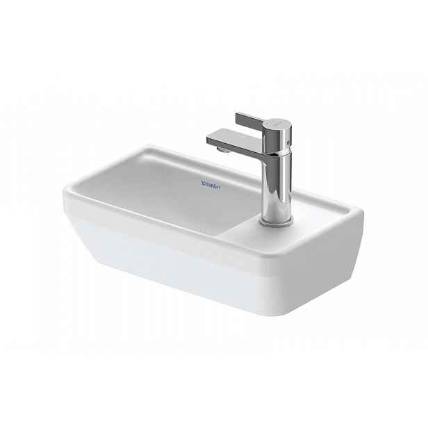 Duravit D-Neo - Umývátko 40x22 cm, bez přepadu, otvor pro baterii vpravo, matná bílá 0739403241
